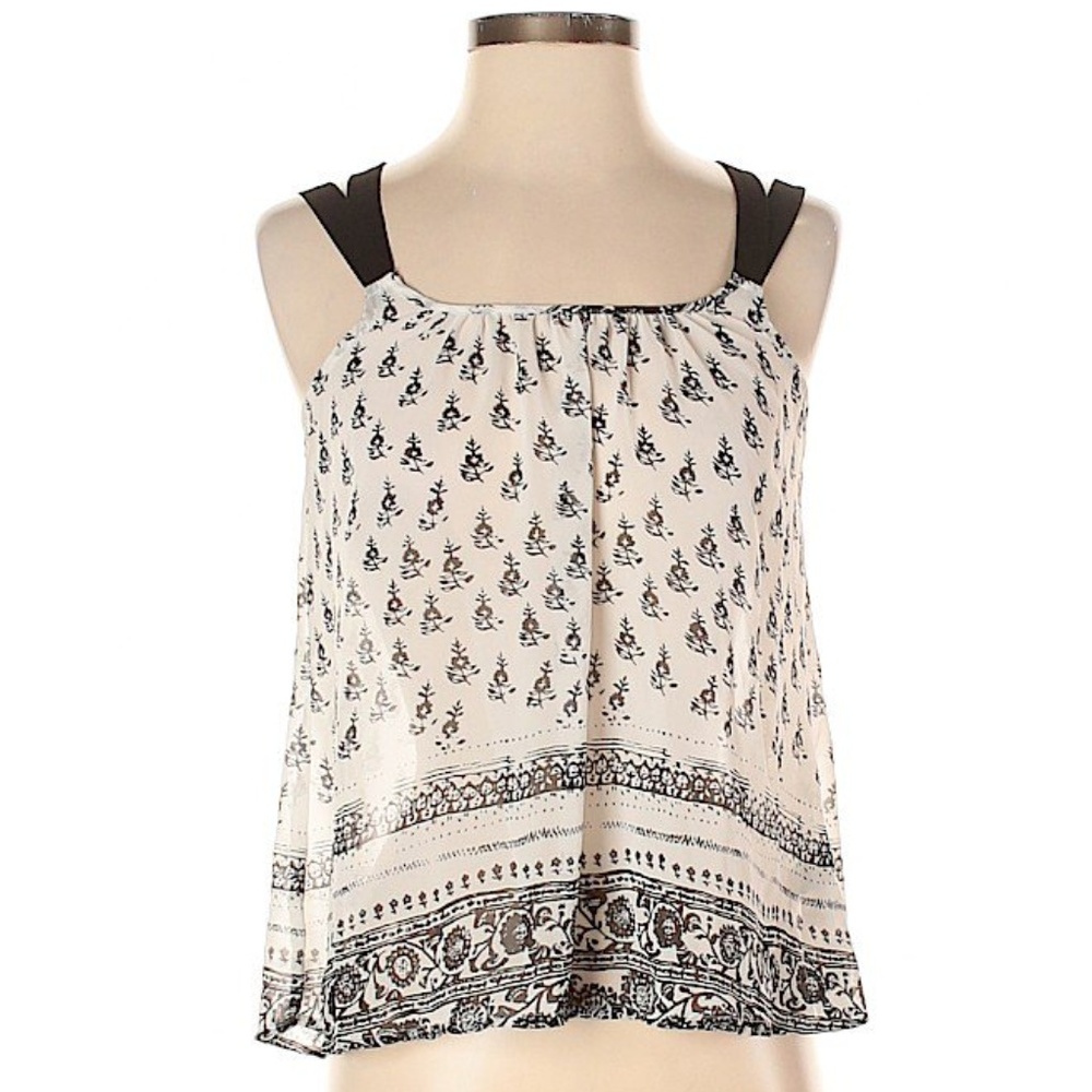 NWT: Black and White Sheer Express Tank Top